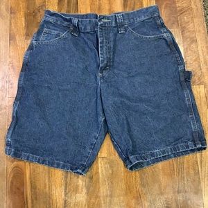Wrangler Jean Shorts Carpenter Men’s Size 32 Dark Wash Denim